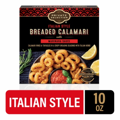 Private Selection® Oven Ready Breaded Calamari with Marinara Sauce Perspective: front
