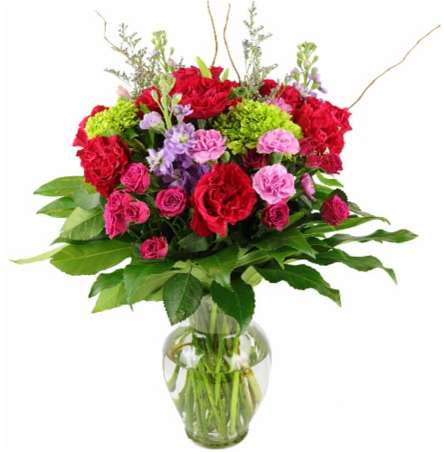 Bloom Haus™ X-Large Vase Trinity Floral Arrangement Perspective: front