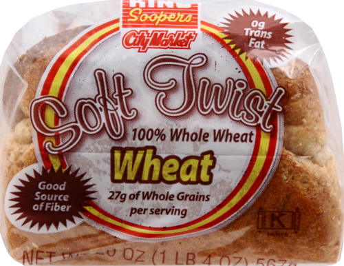 King Soopers Soft Twist Wheat Bread Perspective: front