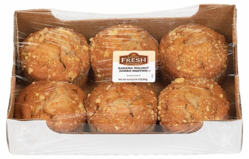 Bakery Fresh Goodness Jumbo Banana Nut Muffins Perspective: front