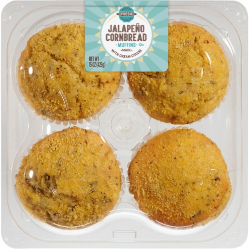 Bakery Fresh Goodness Jalapeno Cornbread Muffins Perspective: front