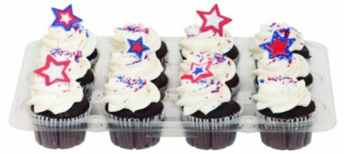 Bakery Fresh Goodness Patriotic Chocolate Cupcakes Perspective: front