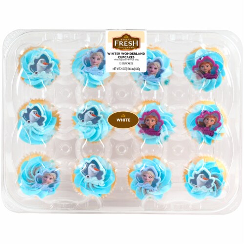 Bakery Fresh Goodness Winter Wonderland Cupcakes 12 Count Perspective: front