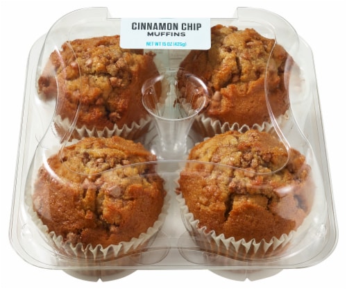 Bakery Fresh Cinnamon Chip Muffins Perspective: front