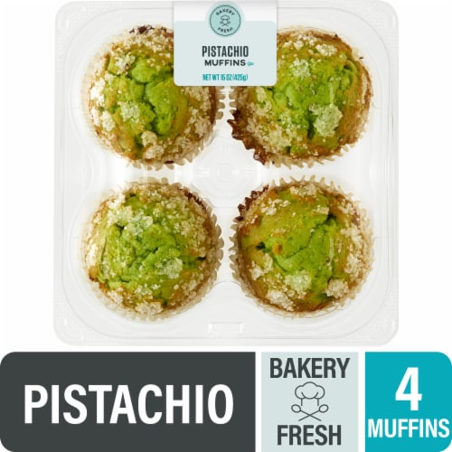 Bakery Fresh Pistachio Muffins Perspective: front