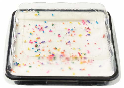 Bakery Fresh Goodness Iced Brownies With Rainbow Sprinkles Perspective: front