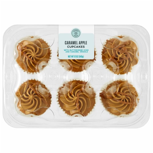 Bakery Fresh Caramel Apple Cupcakes Perspective: front