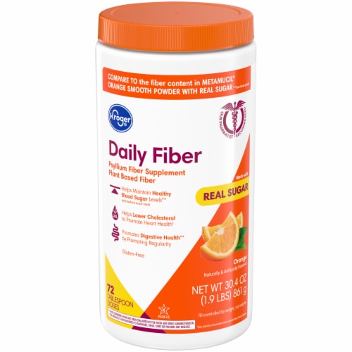 Kroger® Natural Fiber Orange Flavored Laxative Perspective: front