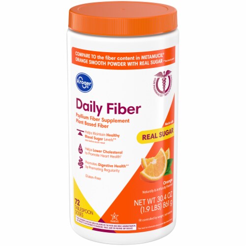 Kroger® Natural Fiber Orange Flavored Laxative Perspective: front