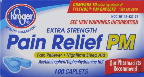 Kroger® Extra Strength Pain Relief PM Caplets Perspective: front