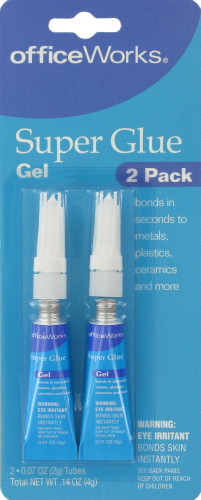 Office Works® Super Glue Gel - 2 Pack - Clear Perspective: front
