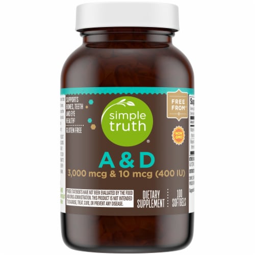 Simple Truth® Vitamin A & D Softgels Perspective: front