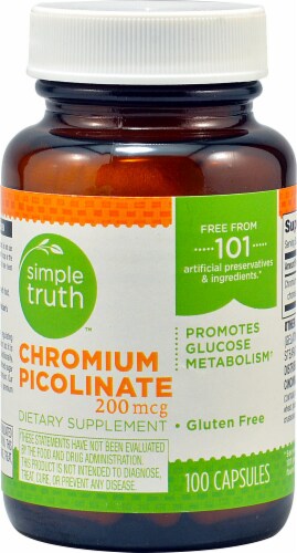 Simple Truth™ Chromium Picolinate Capsules 200 mcg Perspective: front