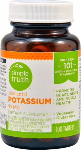 Simple Truth™ Elemental Potassium Tablets 99 mg Perspective: front