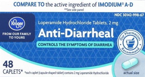 Kroger® Anti-Diarrheal Caplets 2mg Perspective: front
