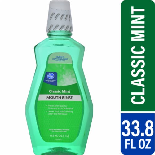 Kroger® Classic Mint Mouth Rinse Perspective: front