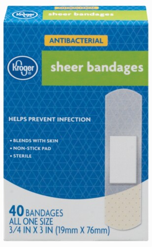 Kroger® Antibacterial Sheer Bandages Perspective: front