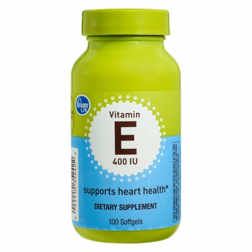 Kroger® Vitamin E Softgels 400 IU Perspective: front