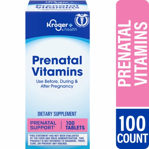 Kroger® Prenatal Vitamin Tablets 100 Count Perspective: front