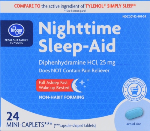 Kroger® Nighttime Sleep Aid Caplets Perspective: front
