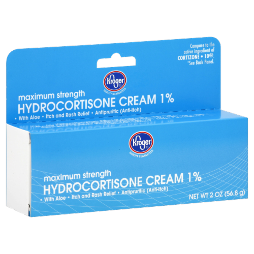 Kroger® Hydrocortisone Cream 1% Maximum Strength Perspective: front