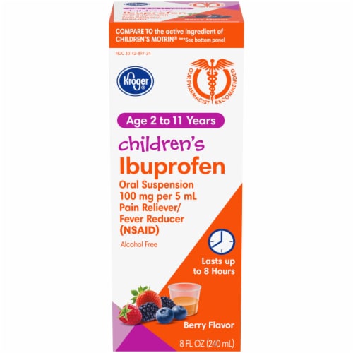 Kroger® Berry Flavor Children's Ibuprofen Perspective: front