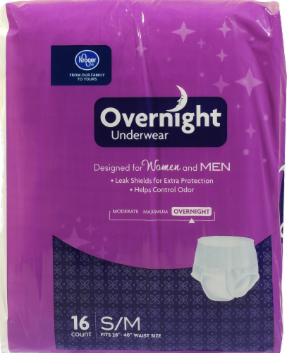Kroger® Small to Medium Overnight Underwear Perspective: front