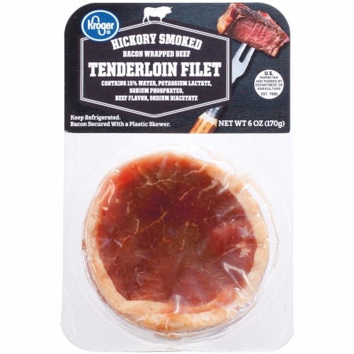 Kroger® Hickory Smoked Bacon Wrapped Tenderloin Filet, 6 oz Kroger