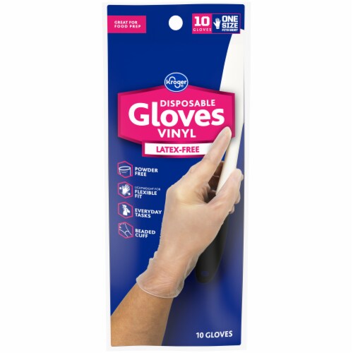 Kroger® Vinyl Disposable Gloves Perspective: front