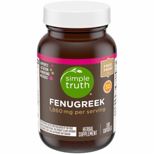Simple Truth® Fenugreek Capsules 1860mg Perspective: front