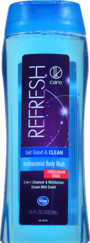 Kroger® Refresh Care Ocean Mist Antibacterial Body Wash Perspective: front