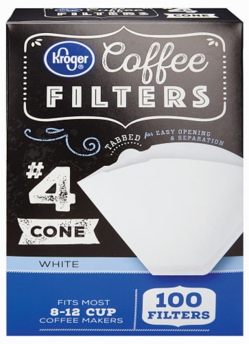 Kroger® # 4 Cone Coffee Filters - White Perspective: front