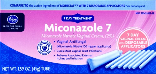 Kroger® 7 Day Yeast Infection Miconazole Cream with Applicators Perspective: front