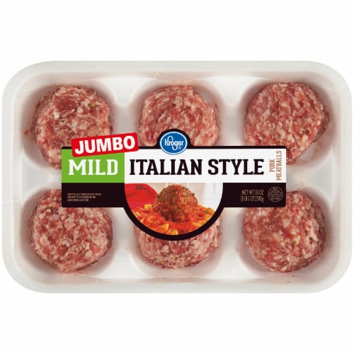 Kroger® Jumbo Mild Italian Style Meatballs Perspective: front