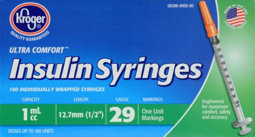 Kroger® Ultra Comfort Insulin Syringes Perspective: front