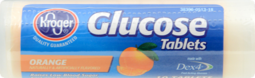 Kroger® Orange Glucose Tablets Perspective: front