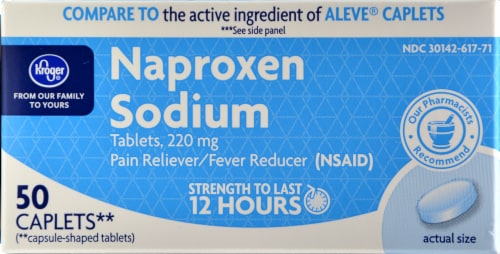 Kroger® Naproxen Sodium Caplets Perspective: front