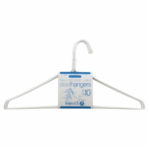 Whitmor Slim Sure-Grip® Plastic Hangers - White/Gray, 10 pk - Kroger