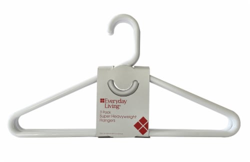 Everyday Living® Super Heavyweight Hangers - White Perspective: front