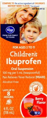 Kroger® Children's Ibuprofen Berry Flavor Oral Suspension Perspective: front