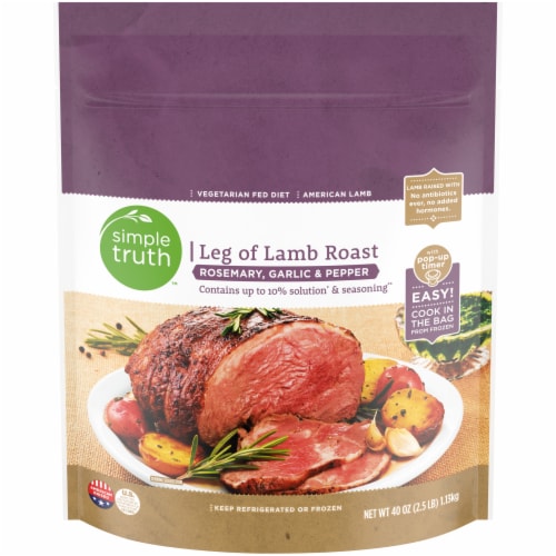 Simple Truth™ Rosemary Garlic & Pepper Leg of Lamb Roast Perspective: front