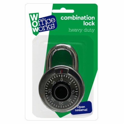 Office Works® Heavy Duty Combination Lock - Silver/Black, 1 ct - Harris  Teeter