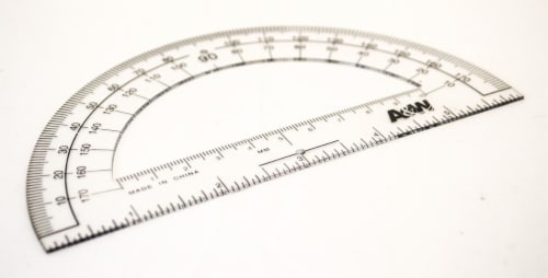 Office Works Protractor - Clear Perspective: front
