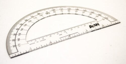 Office Works Protractor - Clear Perspective: front