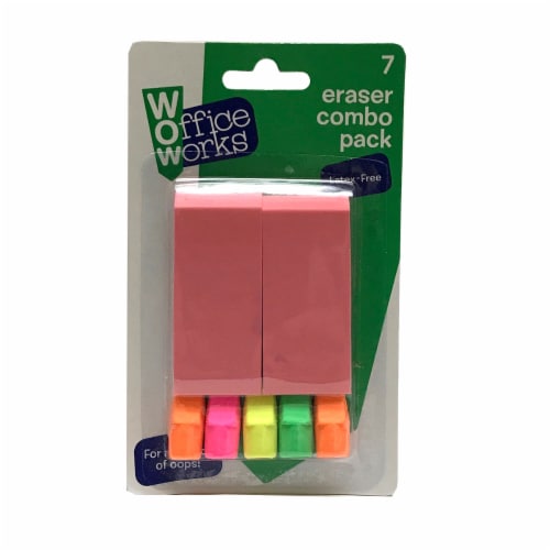 Top Flight Pencil Eraser Combo Pack, 7 pc - Fry's Food Stores