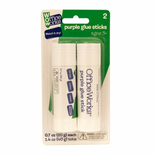 Office Works Purple Glue Sticks Perspective: front