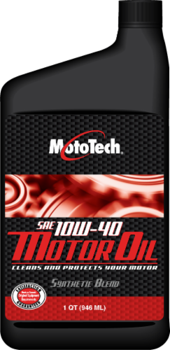 Moto Tech® 10W-40 SAE Synthetic Blend Motor Oil Perspective: front