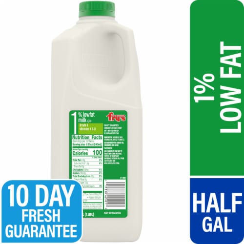 Fry's 1% Lowfat Milk Half Gallon Perspective: front