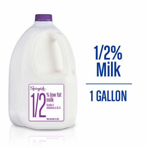 Springdale® 1/2% Lowfat Milk Gallon Perspective: front