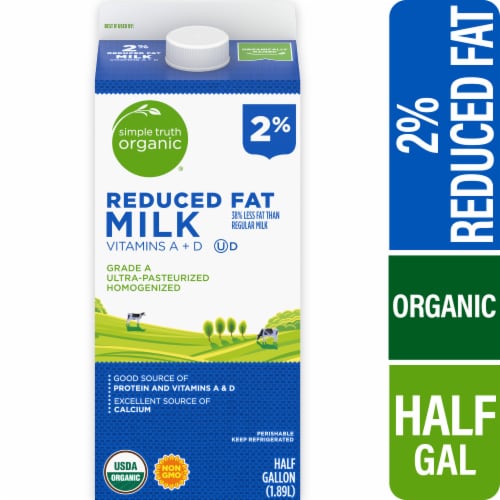 Simple Truth Organic® 2% Reduced Fat Milk Perspective: front